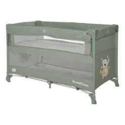 Lorelli Up And Down Iceberg Green Teddy Bear Campingbedje Incl. Bodemverhoger 1008006-2372