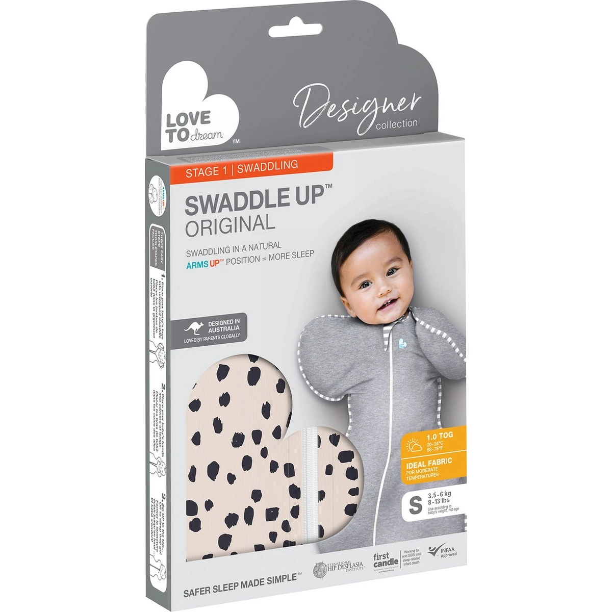 Love To Dream Swaddle Up 1.0 Animal Beige Small 3-6 Kg Inbakerslaapzak L1001252BGES 6 Love To Dream Swaddle Up 1.0 Animal Beige Small 3-6 Kg Inbakerslaapzak L1001252BGES - Afbeelding 6