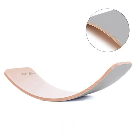 Luna Toys Houten Balansbord Met Grijs Vilt LU-37001 2 Luna Toys Houten Balansbord Met Grijs Vilt LU-37001 - Afbeelding 2