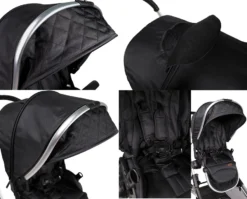 Ding Amigo Black/Silver Tandem Duowagen DI-191704 -LiefjesHoek Verkoop mamaloes ding amigo black sliver combinaties details