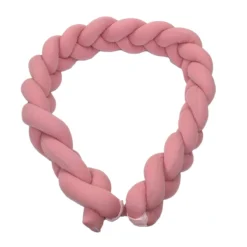 MamaLoes Amy Ajour Roze 210 Cm Braided Bedbumper 84268