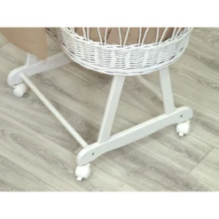 MamaLoes Pure Beige Deluxe Wit Baby Wiegje 84482 -LiefjesHoek Verkoop mamaloes amy beige bekleding voor deluxe wieg 84482 4