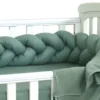 MamaLoes Amy Pure Stonegreen 210 Cm Braided Bedbumper 80122