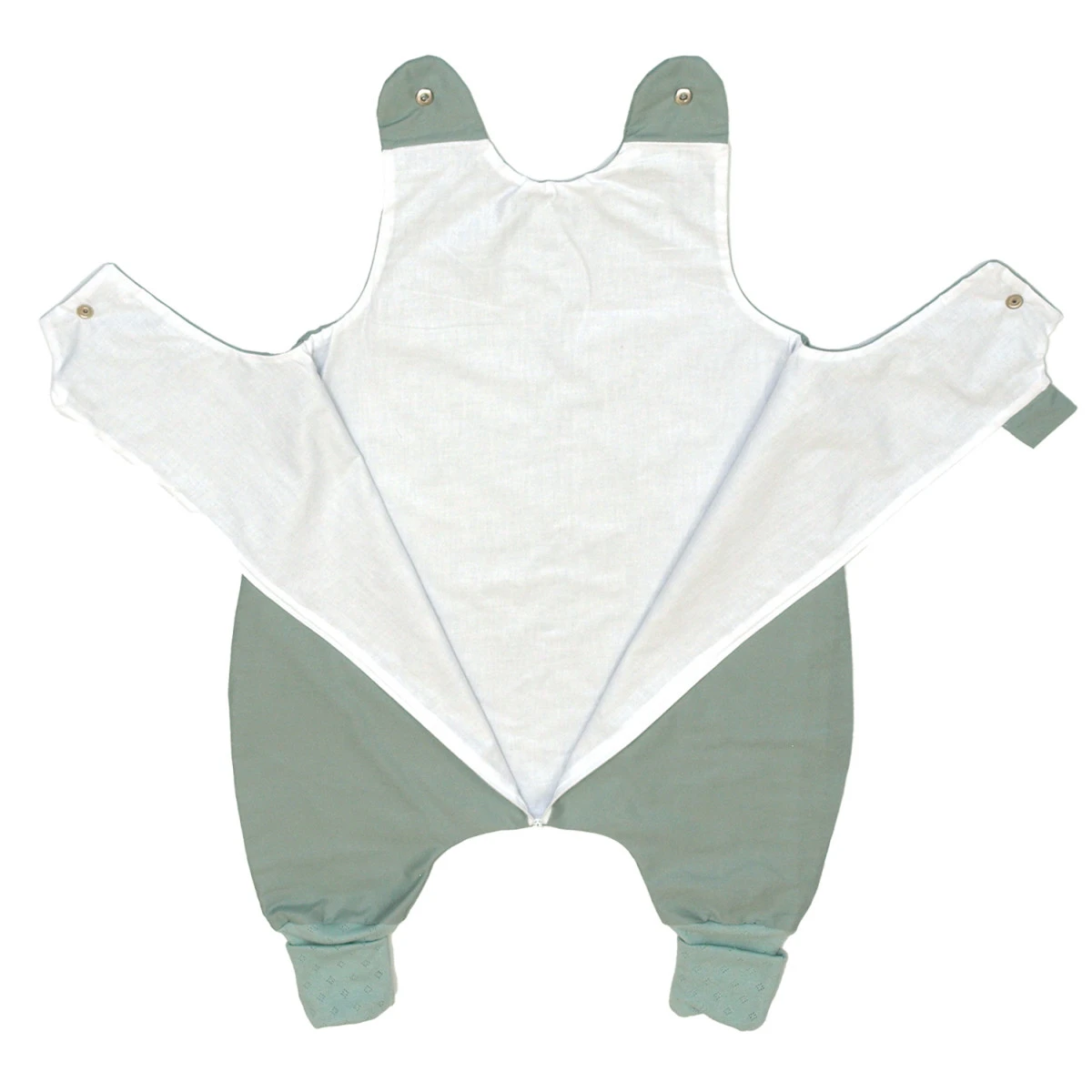 MamaLoes Amy Pure Stonegreen 12-24 Mnd Onesie Slaapzak 85376 2 MamaLoes Amy Pure Stonegreen 12-24 Mnd Onesie Slaapzak 85376 - Afbeelding 2