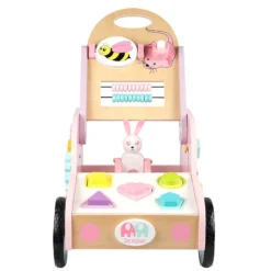 Eco Toys Roze Houten Activiteiten Loopwagen HC494888 -LiefjesHoek Verkoop mamaloes eco toys roze houten activiteiten loopwagen hc494888 0