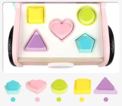 Eco Toys Roze Houten Activiteiten Loopwagen HC494888 -LiefjesHoek Verkoop mamaloes eco toys roze houten activiteiten loopwagen hc494888 00000