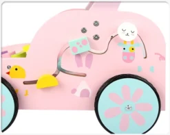 Eco Toys Roze Houten Activiteiten Loopwagen HC494888 -LiefjesHoek Verkoop mamaloes eco toys roze houten activiteiten loopwagen hc494888 02