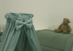 MamaLoes Pure Stonegreen Deluxe Wit Baby Wiegje 80635 -LiefjesHoek Verkoop mamaloes pure stonegreen deluxe wit baby wiegje 80635