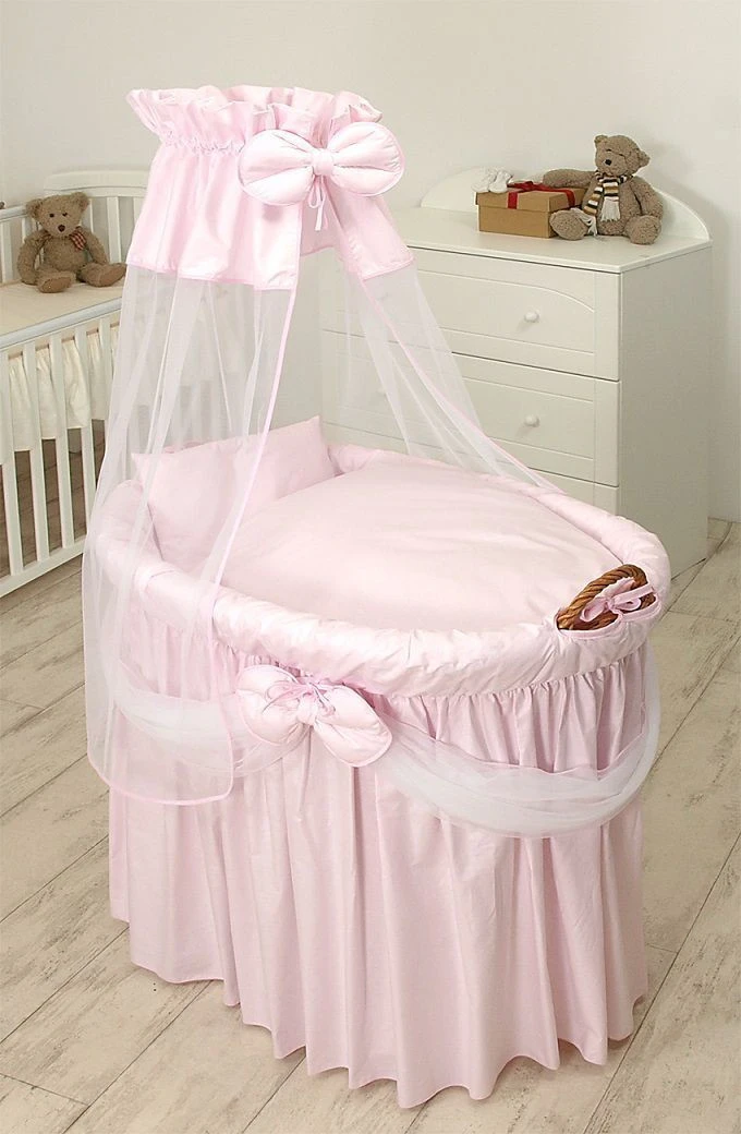 MamaLoes Royal Zacht Roze Voile Baby Wiegje 66757 1 MamaLoes Royal Zacht Roze Voile Baby Wiegje 66757