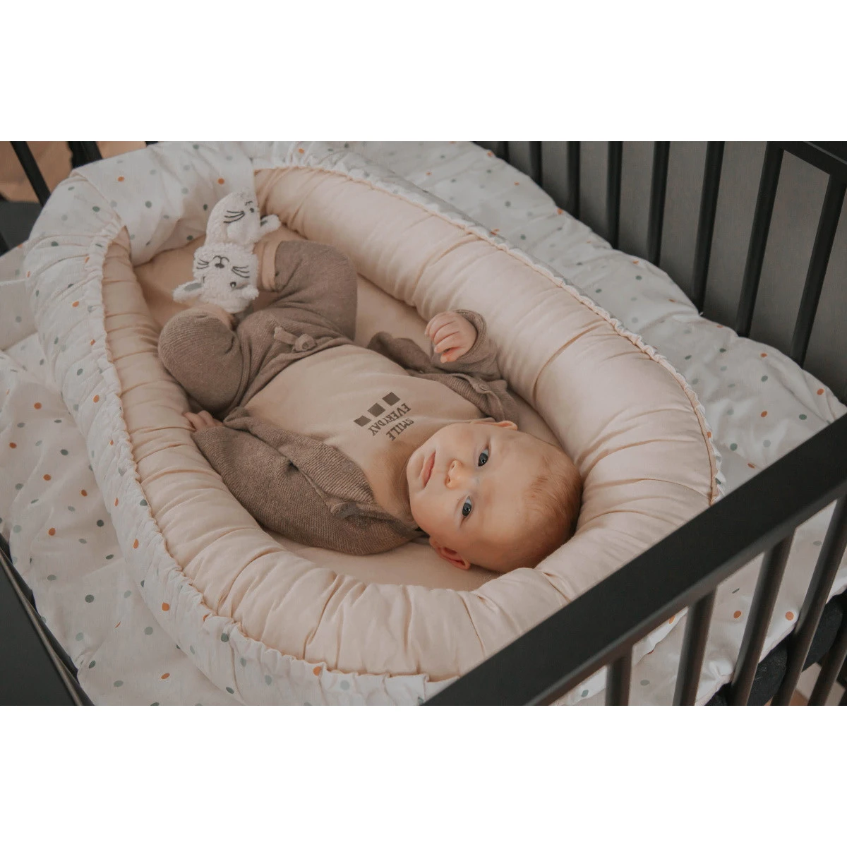 MamaLoes Panther Army Green Omkeerbaar Babynest ML3038 9 MamaLoes Panther Army Green Omkeerbaar Babynest ML3038 - Afbeelding 9