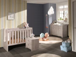 Meegroei Babykamer Amalia Grijs: Meegroei Ledikant En Commode