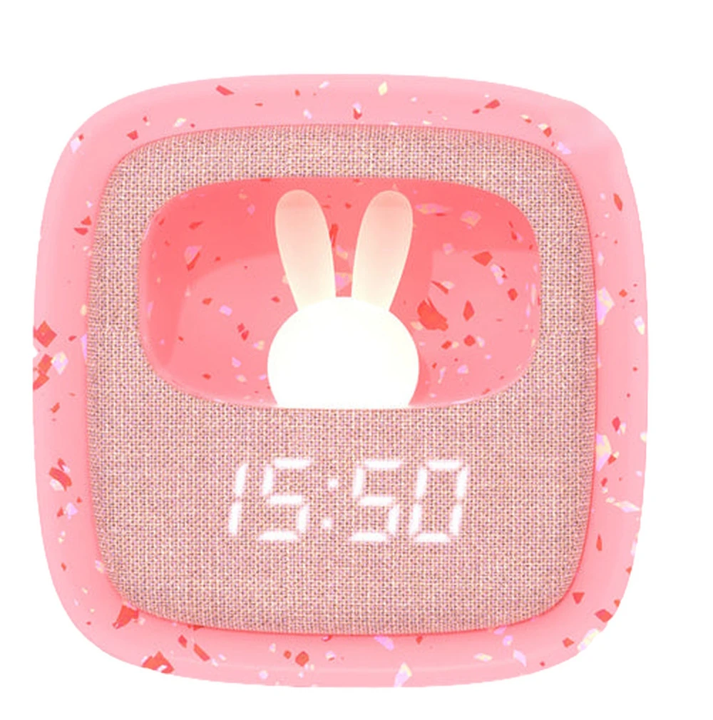 MOB Billy Terrazzo Grenadine Klok En Nachtlampje BILLY-GRENA-01 1 MOB Billy Terrazzo Grenadine Klok En Nachtlampje BILLY-GRENA-01