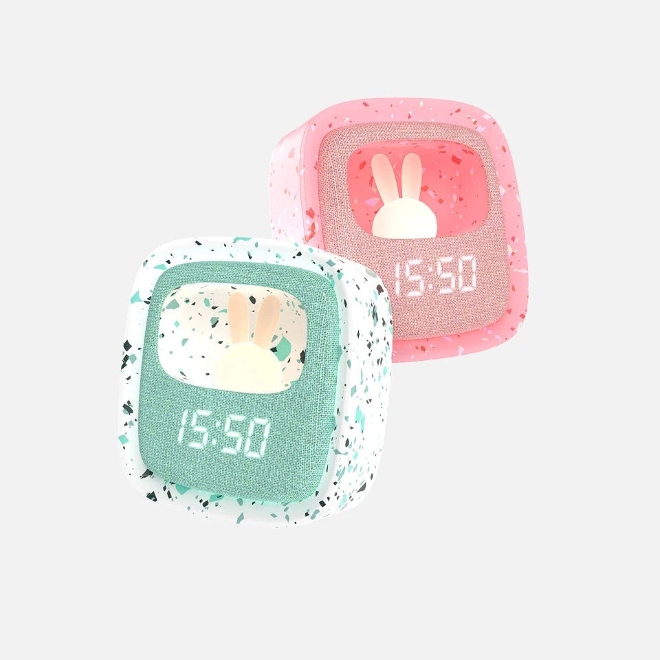 MOB Billy Terrazzo Grenadine Klok En Nachtlampje BILLY-GRENA-01 3 MOB Billy Terrazzo Grenadine Klok En Nachtlampje BILLY-GRENA-01 - Afbeelding 3