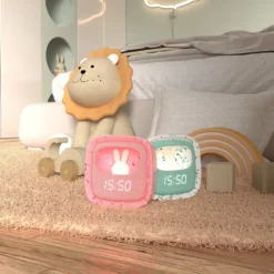 MOB Billy Terrazzo Grenadine Klok En Nachtlampje BILLY-GRENA-01 7 MOB Billy Terrazzo Grenadine Klok En Nachtlampje BILLY-GRENA-01 -LiefjesHoek Verkoop mob billy terrazzo klok en nachtlampje sfeer 2