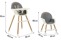 Momi Flovi Light Grey/White 2-in-1 Kinderstoel KRKA00020 -LiefjesHoek Verkoop momi flovi afmetingen wit