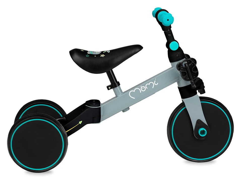 Momi Loris Grey/Turquoise 4-in-1 Ride-On Loopfiets ROBI00041 2 Momi Loris Grey/Turquoise 4-in-1 Ride-On Loopfiets ROBI00041 - Afbeelding 2