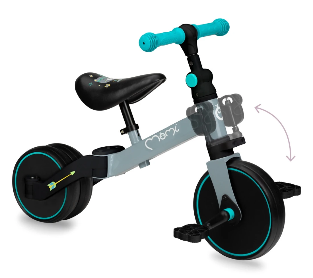 Momi Loris Grey/Turquoise 4-in-1 Ride-On Loopfiets ROBI00041 6 Momi Loris Grey/Turquoise 4-in-1 Ride-On Loopfiets ROBI00041 - Afbeelding 6