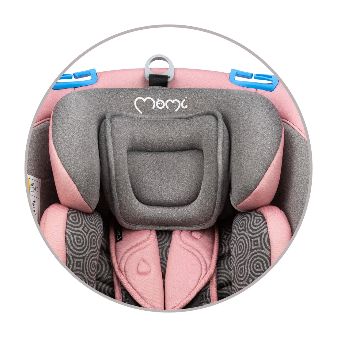 Momi Tordi Roze Isofix 360° 0-36 Kg Autostoel FOSA00018 - Afbeelding 8