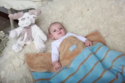 Zaffiro Grijs & Antraciet Halve Cirkels 75 X 100 Cm Wiegdeken 40733 -LiefjesHoek Verkoop paski niebbra 4 1