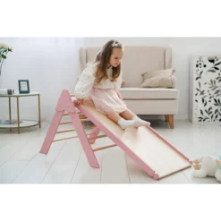 Luna Toys Roze Houten Klimrek Met Glijbaan LU-36974 18 Luna Toys Roze Houten Klimrek Met Glijbaan LU-36974 -LiefjesHoek Verkoop pink 1