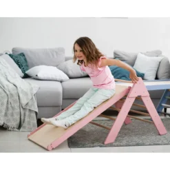 Luna Toys Roze Houten Klimrek Met Glijbaan LU-36974 16 Luna Toys Roze Houten Klimrek Met Glijbaan LU-36974 -LiefjesHoek Verkoop pink 3