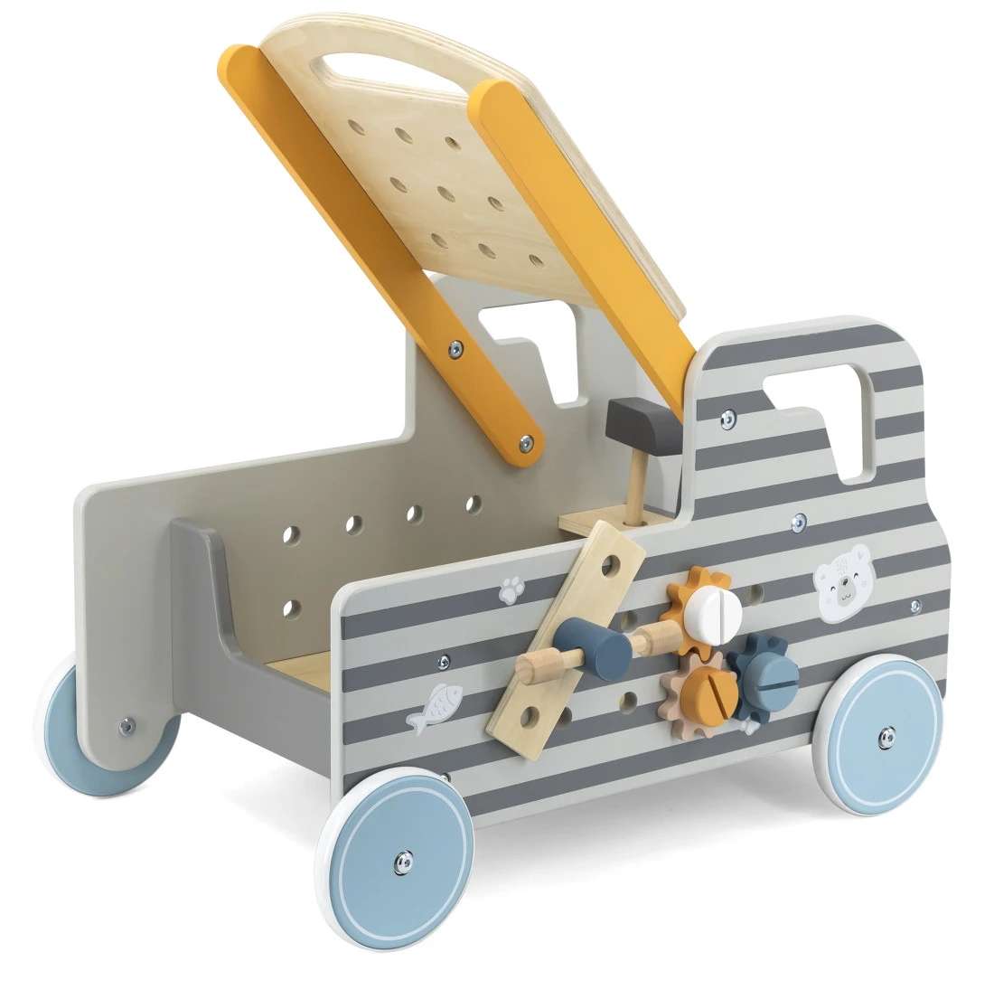 PolarB Houten Gereedschap Truck Loopwagen 44066 2 PolarB Houten Gereedschap Truck Loopwagen 44066 - Afbeelding 2