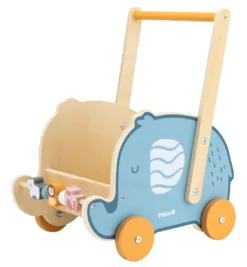 PolarB Olifant Houten Poppenwagentje 44031