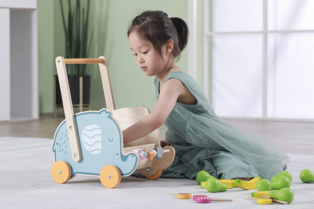 PolarB Olifant Houten Poppenwagentje 44031 5 PolarB Olifant Houten Poppenwagentje 44031 - Afbeelding 5