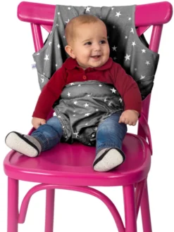 Sevibaby Grijs Textiel Travel Chair 152-13 -LiefjesHoek Verkoop sevibaby grijstextiel stoelverhoger 152 13 1