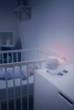 Badabulle Schaapje Lulu Muzikaal Projectie Nachtlampje B015007 -LiefjesHoek Verkoop sfeerfoto schaapje