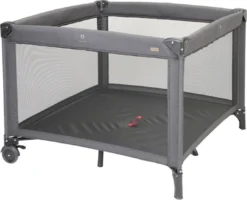 Topmark Parker Zwart Melange Inklapbare Box En Reisbed Incl. Bodemverhoger T7039.BLACK