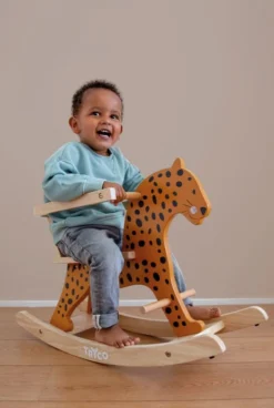 Tryco Luipaard Houten Hobbeldier TR-353009 -LiefjesHoek Verkoop tr 353009 tryco wooden rocking animal leopard 03