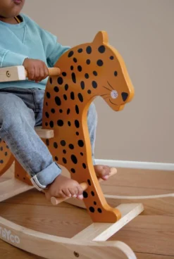 Tryco Luipaard Houten Hobbeldier TR-353009 -LiefjesHoek Verkoop tr 353009 tryco wooden rocking animal leopard 04