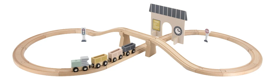 Tryco Houten Treinbaanset - Basis TR-353076 1 Tryco Houten Treinbaanset - Basis TR-353076