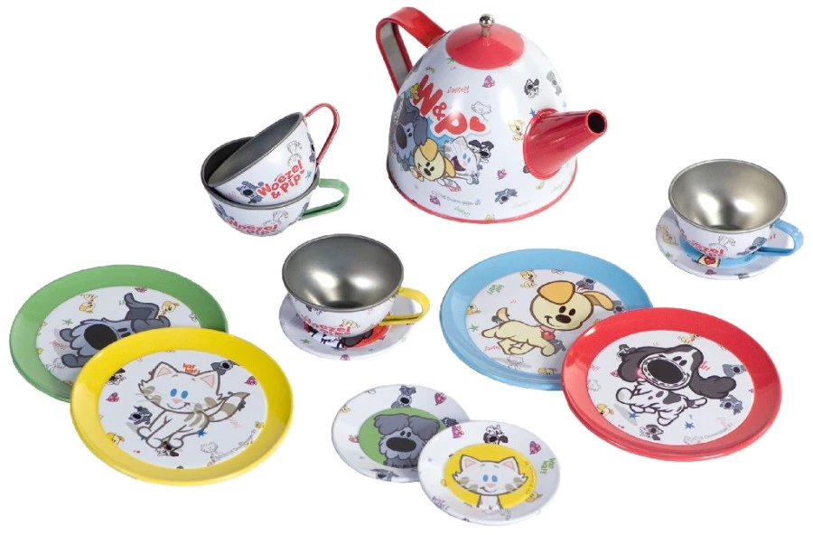 Woezel & Pip Tinnen Theeservies 2001117 1 Woezel & Pip Tinnen Theeservies 2001117