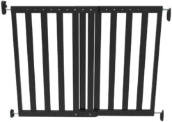 Noma Zwart Houten Uitschuifbaar Traphek/Veiligheidshek 93743