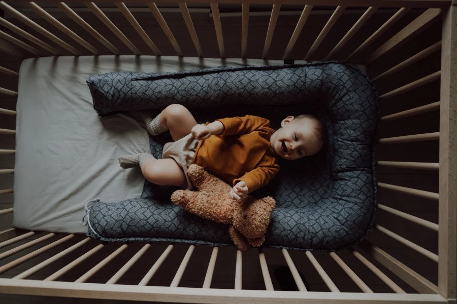 Zaffiro Graphite Leaves Babynest 0985 8 Zaffiro Graphite Leaves Babynest 0985 - Afbeelding 8