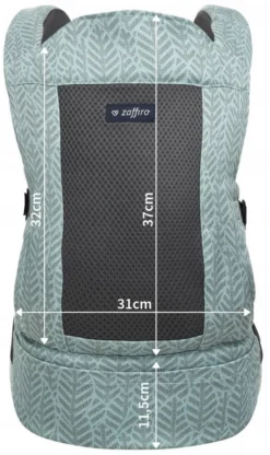 Zaffiro City Air Graphite Leaves Ergonomische Draagzak 7381 -LiefjesHoek Verkoop zaffiro city air beige leaves draagzak 7398 4 1