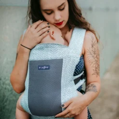 Zaffiro City Air Graphite Leaves Ergonomische Draagzak 7381 -LiefjesHoek Verkoop zaffiro city air beige leaves draagzak 7398 8 1